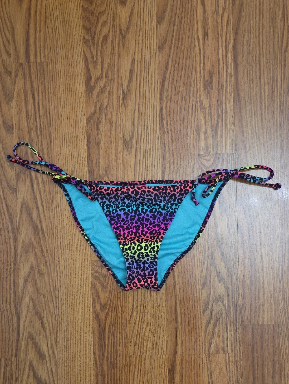 Victoria's Secret Rainbow Leopard Print Y2K Bikini Bottom/ Small